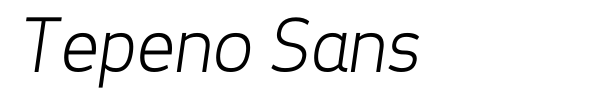 Tepeno Sans font preview